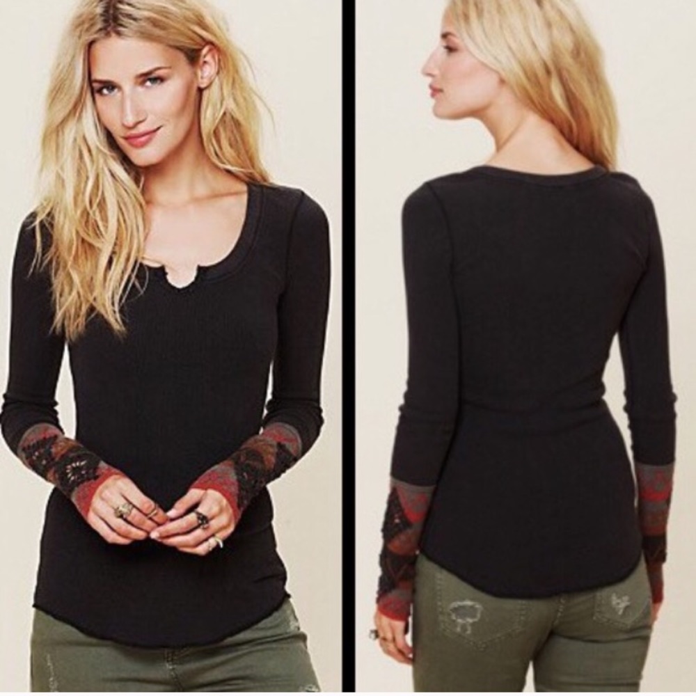 Free people kombucha cuff long-sleeve thermal